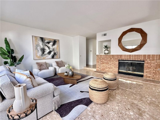 18 Decente, Irvine, CA 92614 - living room with a brick fireplace