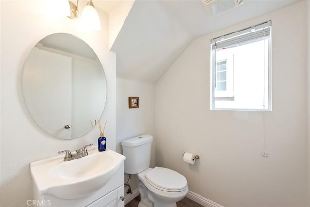 18 Rue Brittany, Lake Forest, CA 92610 - bathroom featuring vaulted ceiling and vanity