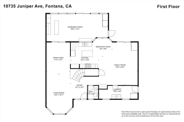 10735 Juniper Ave, Fontana, CA 92337 - view of property floor plan