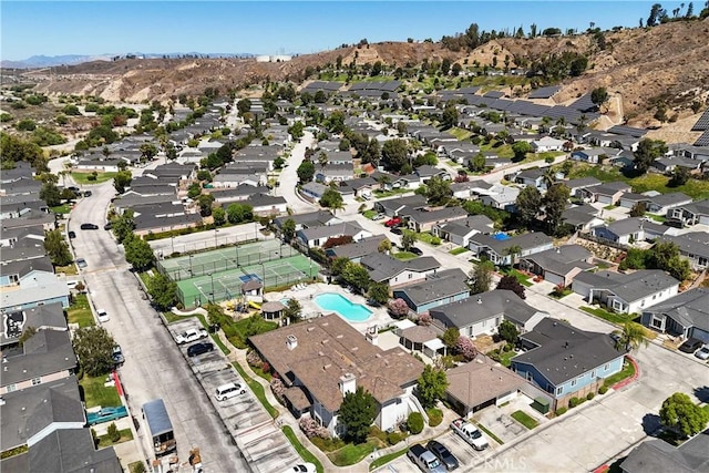 20060 Canyon View Dr, Canyon Country, CA 91351 - aerial view of property's location featuring nearby suburban area and a mountainous background