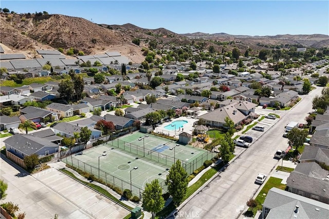 20060 Canyon View Dr, Canyon Country, CA 91351 - aerial perspective of suburban area featuring mountains and a pool