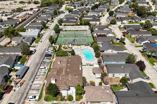 20060 Canyon View Dr, Canyon Country, CA 91351 - aerial view of property and surrounding area with a pool area and nearby suburban area