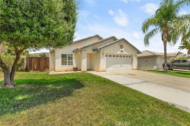 22792 Springdale Dr, Moreno Valley, CA 92557 - view of front of home featuring a garage, concrete driveway, and stucco siding