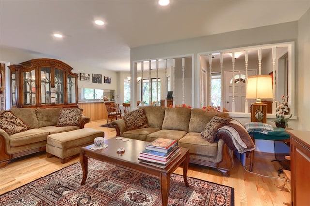 35484 Rd 274, North Fork, CA 93643 - living area featuring plenty of natural light, wood finished floors, and recessed lighting