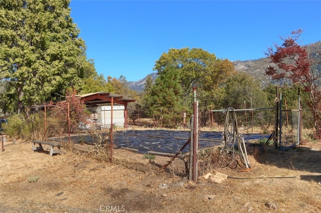 35484 Rd 274, North Fork, CA 93643 - view of yard featuring a mountain view and a garage