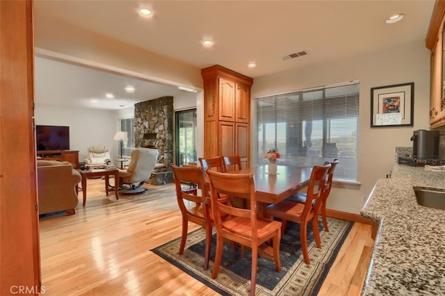 35484 Rd 274, North Fork, CA 93643 - dining area with light wood-style floors and recessed lighting