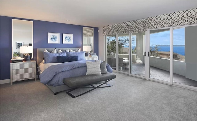 766 Pelican Dr, Laguna Beach, CA 92651 - bedroom featuring access to exterior and carpet