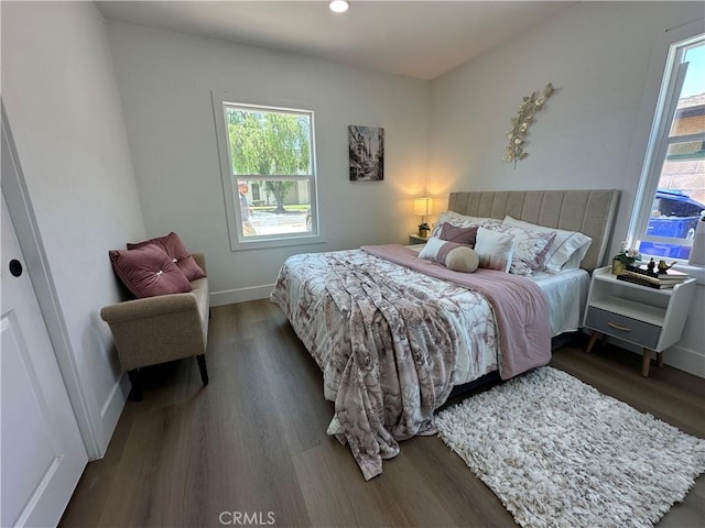 1598 W 7th St, San Bernardino, CA 92411 - bedroom with wood finished floors and recessed lighting