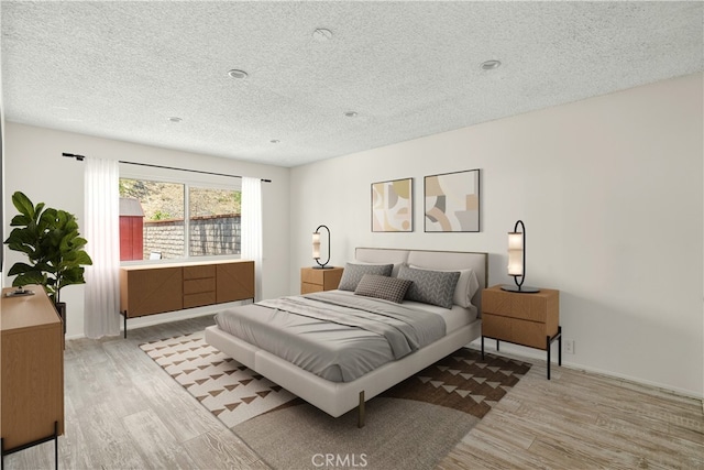 1824 Greenleaf Dr, West Covina, CA 91792 - bedroom with wood finished floors and a textured ceiling
