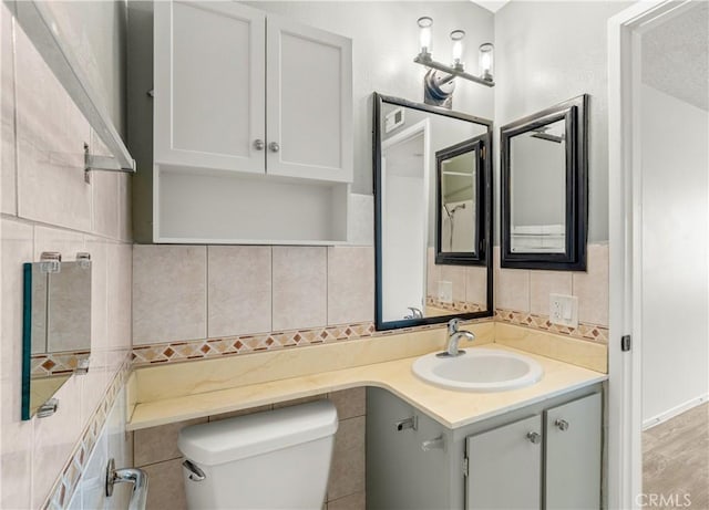 1824 Greenleaf Dr, West Covina, CA 91792 - half bathroom with vanity and decorative backsplash