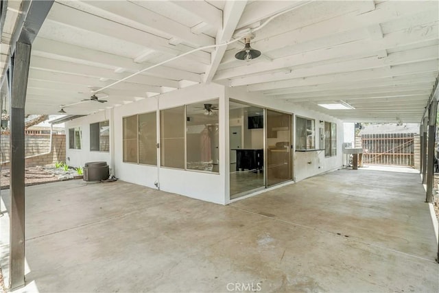 1824 Greenleaf Dr, West Covina, CA 91792 - view of patio / terrace with a ceiling fan and a sunroom