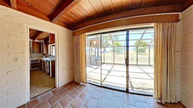 700 Ash St, Ramona, CA 92065 - doorway with a sunroom and tile patterned floors