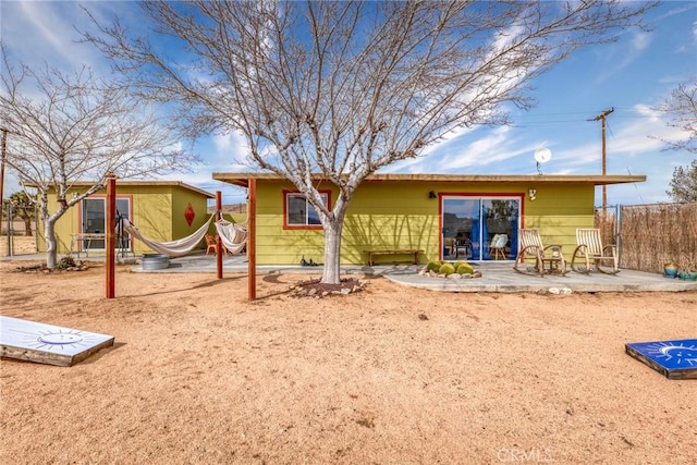 2654 Olympic Rd, Joshua Tree, CA 92252 - rear view of property featuring a patio area