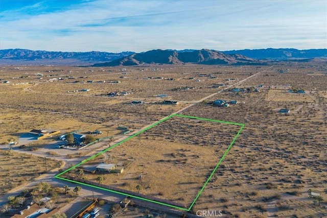 2654 Olympic Rd, Joshua Tree, CA 92252 - view of rural area with property parcel outlined and a mountainous background