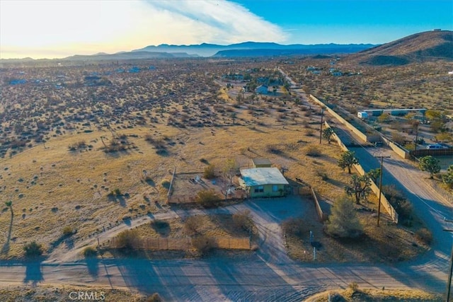 2654 Olympic Rd, Joshua Tree, CA 92252 - aerial view of property's location featuring mountains and rural landscape
