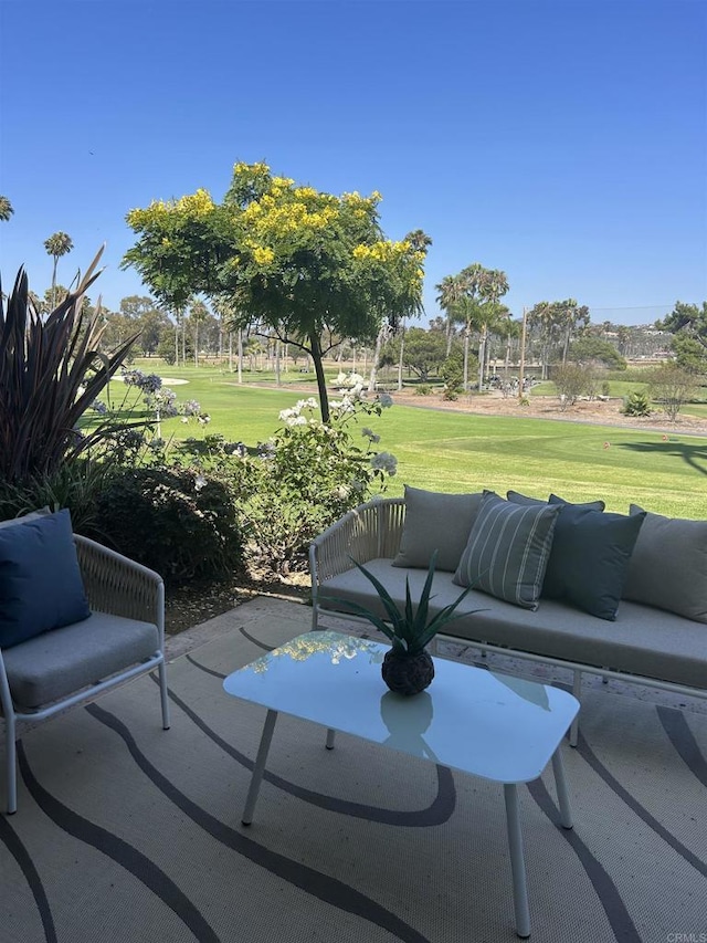 4051 Avenida Brisa, Rancho Santa Fe, CA 92091 - view of patio / terrace featuring golf course view