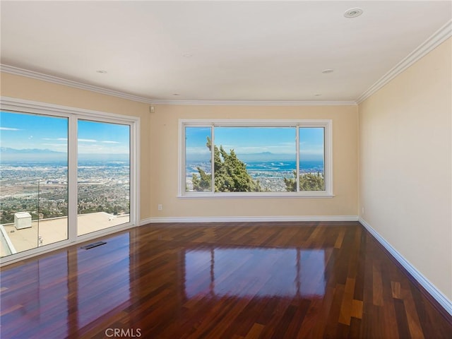 3311 Crownview Dr, Rancho Palos Verdes, CA 90275 - spare room with wood finished floors and ornamental molding