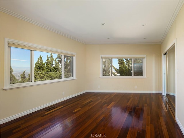 3311 Crownview Dr, Rancho Palos Verdes, CA 90275 - empty room with wood finished floors and crown molding