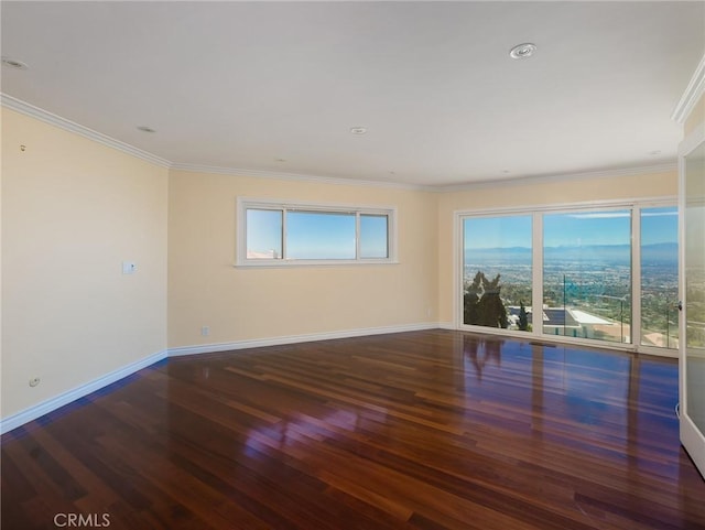 3311 Crownview Dr, Rancho Palos Verdes, CA 90275 - unfurnished room with wood finished floors and crown molding