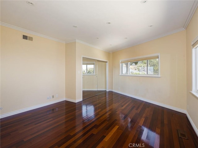 3311 Crownview Dr, Rancho Palos Verdes, CA 90275 - empty room with hardwood / wood-style floors and ornamental molding