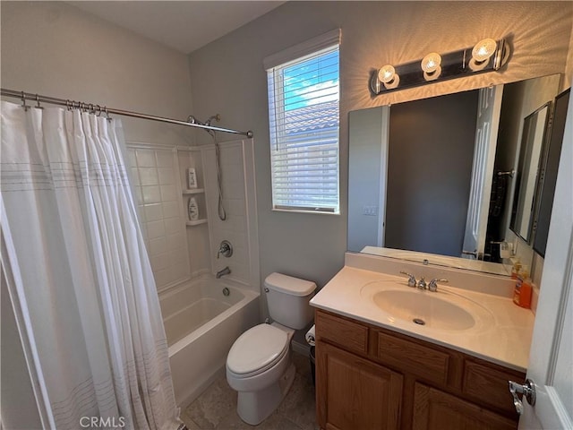 11115 Sun River Ct, Apple Valley, CA 92308 - bathroom featuring vanity and shower / bathtub combination with curtain