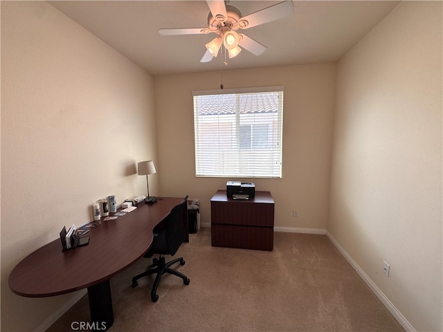 11115 Sun River Ct, Apple Valley, CA 92308 - office area with light colored carpet and a ceiling fan