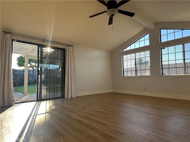 16415 Red Coach Ln, Whittier, CA 90604 - spare room with wood finished floors and ceiling fan