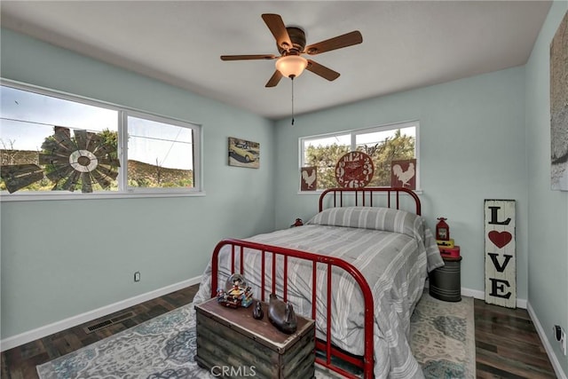 20511 Santa Barbara Ave, Middletown, CA 95461 - bedroom with wood finished floors and a ceiling fan