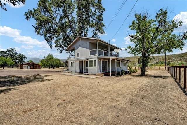 20511 Santa Barbara Ave, Middletown, CA 95461 - back of property with a balcony