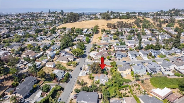 3142 Keith Ave, Castro Valley, CA 94546 - aerial overview of property's location with nearby suburban area