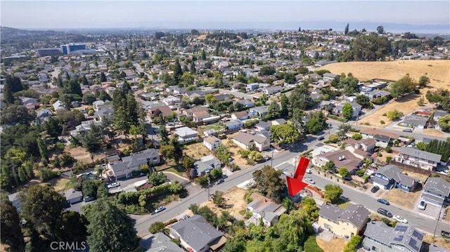 3142 Keith Ave, Castro Valley, CA 94546 - aerial view of property and surrounding area with nearby suburban area