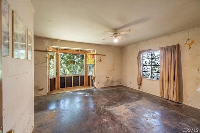 3142 Keith Ave, Castro Valley, CA 94546 - empty room with a ceiling fan and wood-type flooring
