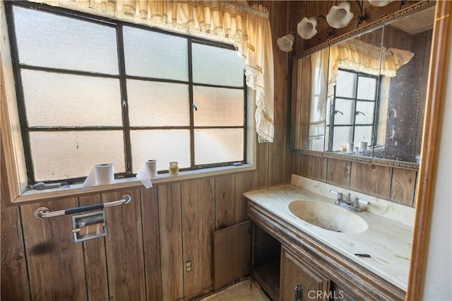 3142 Keith Ave, Castro Valley, CA 94546 - bathroom with wooden walls and vanity