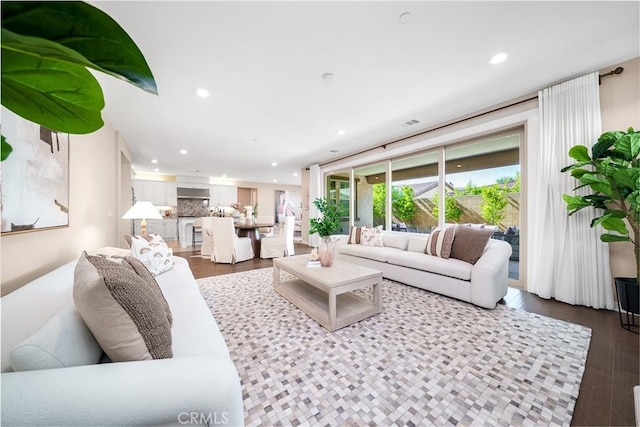 111 Spoke, Irvine, CA 92618 - living area featuring recessed lighting and wood finished floors