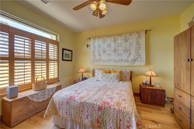 670 Highland Hills Rd, Nipomo, CA 93444 - bedroom with wood finished floors and ceiling fan