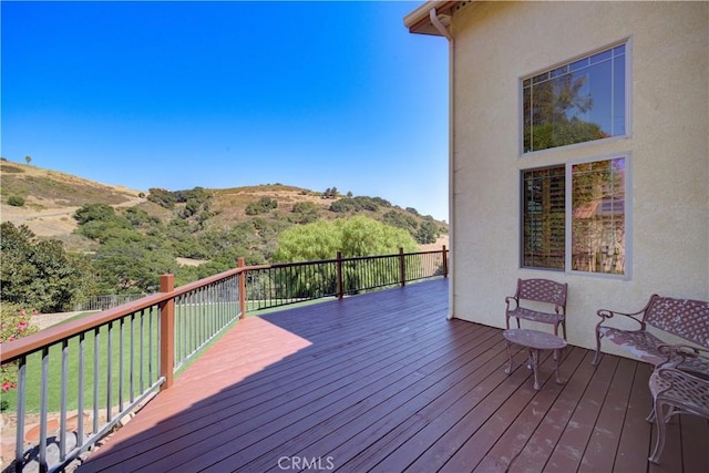 670 Highland Hills Rd, Nipomo, CA 93444 - wooden deck with a mountain view