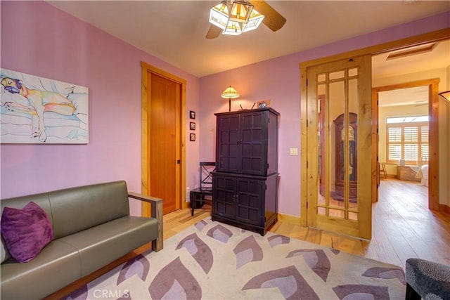 670 Highland Hills Rd, Nipomo, CA 93444 - living area featuring wood-type flooring and ceiling fan