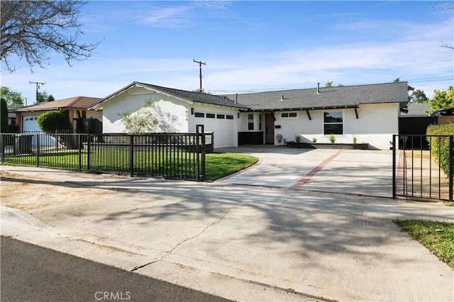 1825 W Carlton Pl, Santa Ana, CA 92704 - ranch-style house with a garage, concrete driveway, and stucco siding