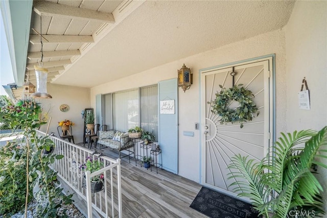 1181 W Westmont Ave, Hemet, CA 92543 - property entrance featuring stucco siding and covered porch