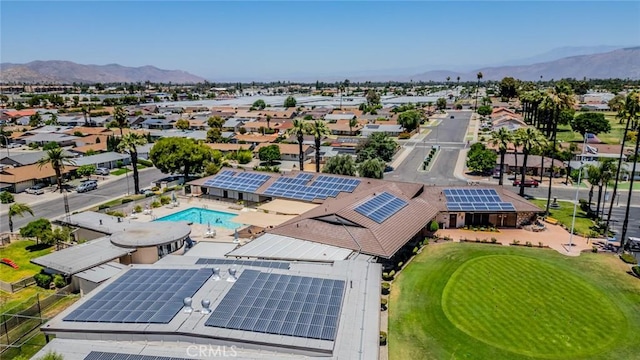 1181 W Westmont Ave, Hemet, CA 92543 - aerial view of residential area featuring a mountainous background and a pool