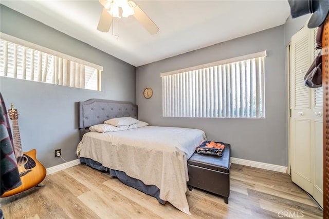 1181 W Westmont Ave, Hemet, CA 92543 - bedroom featuring wood finished floors and ceiling fan