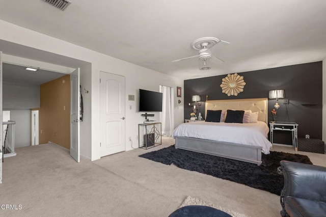 4804 La Villa Marina Unit J, Marina Del Rey, CA 90292 - carpeted bedroom with a ceiling fan