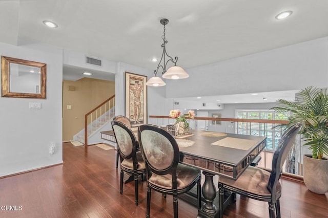 4804 La Villa Marina Unit J, Marina Del Rey, CA 90292 - dining room with wood finished floors, recessed lighting, and stairs