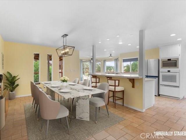 15540 China Rpds, Red Bluff, CA 96080 - dining area featuring recessed lighting and a chandelier