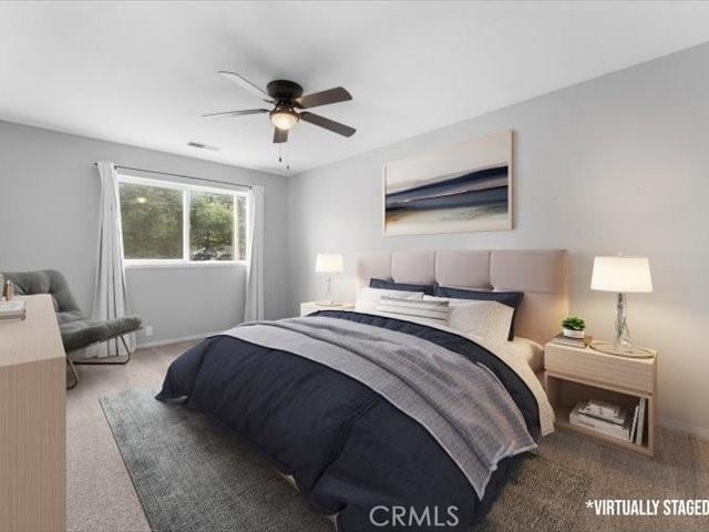 15540 China Rpds, Red Bluff, CA 96080 - bedroom featuring carpet floors and ceiling fan
