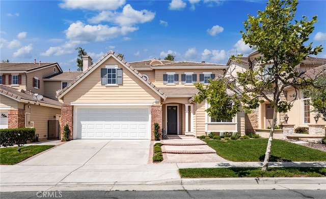 3959 Grandview Dr, Brea, CA 92823 - traditional-style home with concrete driveway, a tile roof, and a garage