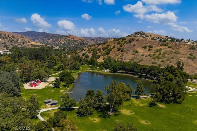 3959 Grandview Dr, Brea, CA 92823 - aerial overview of property's location with a water and mountain view