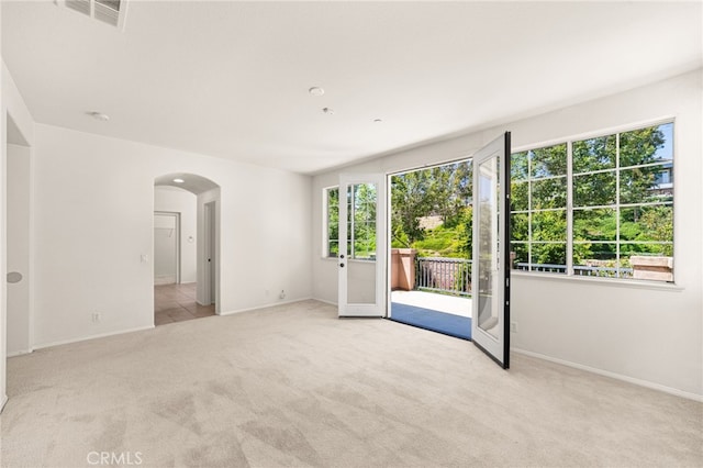 3959 Grandview Dr, Brea, CA 92823 - unfurnished room with carpet floors and arched walkways