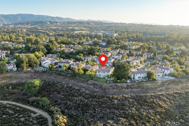 24711 Tiburon St, Valencia, CA 91355 - aerial view of property's location featuring mountains and nearby suburban area