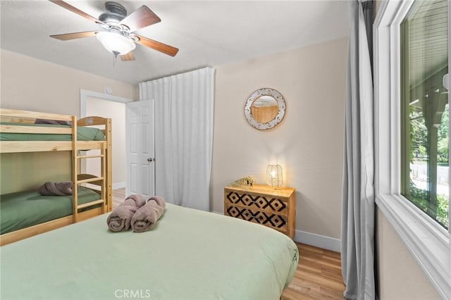 310 Teakwood Dr, Big Bear Lake, CA 92315 - bedroom featuring wood finished floors and a ceiling fan